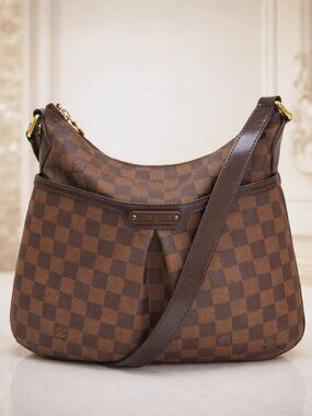 Authentic Louis Vuitton Bloomsbury PM Damier Ebene Crossbody Bag Brown